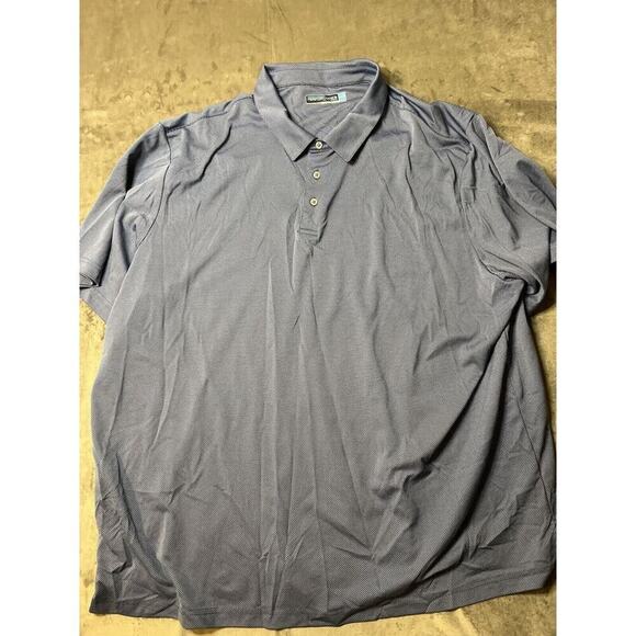 Roundtree and Yorke Performance MENS Short Sleeve Golf Polo Shirt Gray S 3XT - Picture 1 of 4